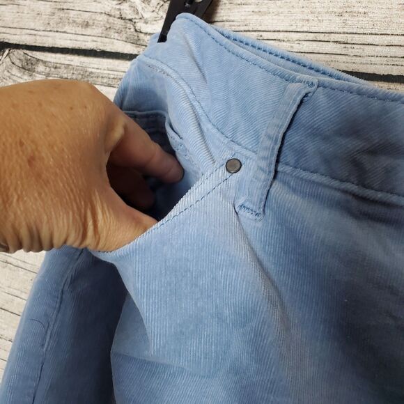 CROFT & BARROW PANTS SIZE 24W LIGHT BLUE CORDUROY STRAIGHT LEG MID RISE - Picture 2 of 7